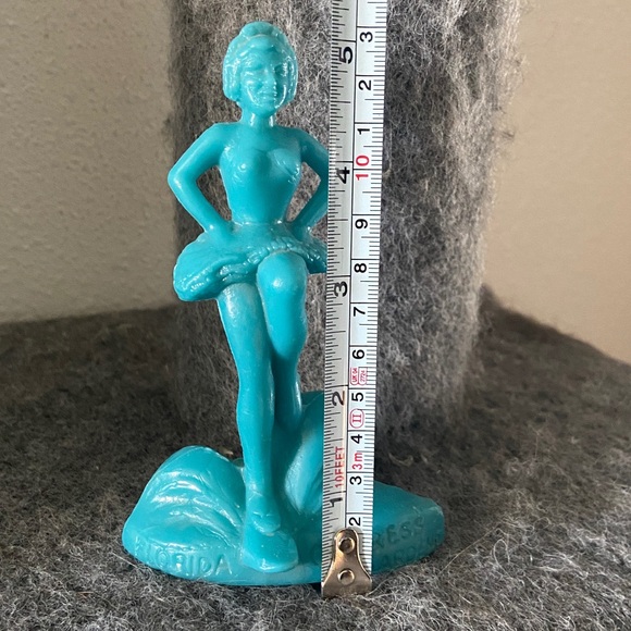 40s-50s “Aqua Ballerina” wax molded turquoise-colored collectible figurine🏊‍♀️💕 - Picture 9 of 10